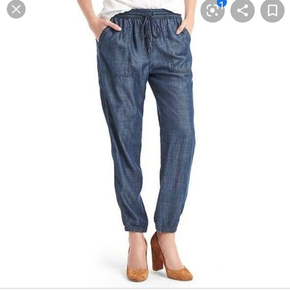 GAP Pants - Gap soft denim tencel joggers